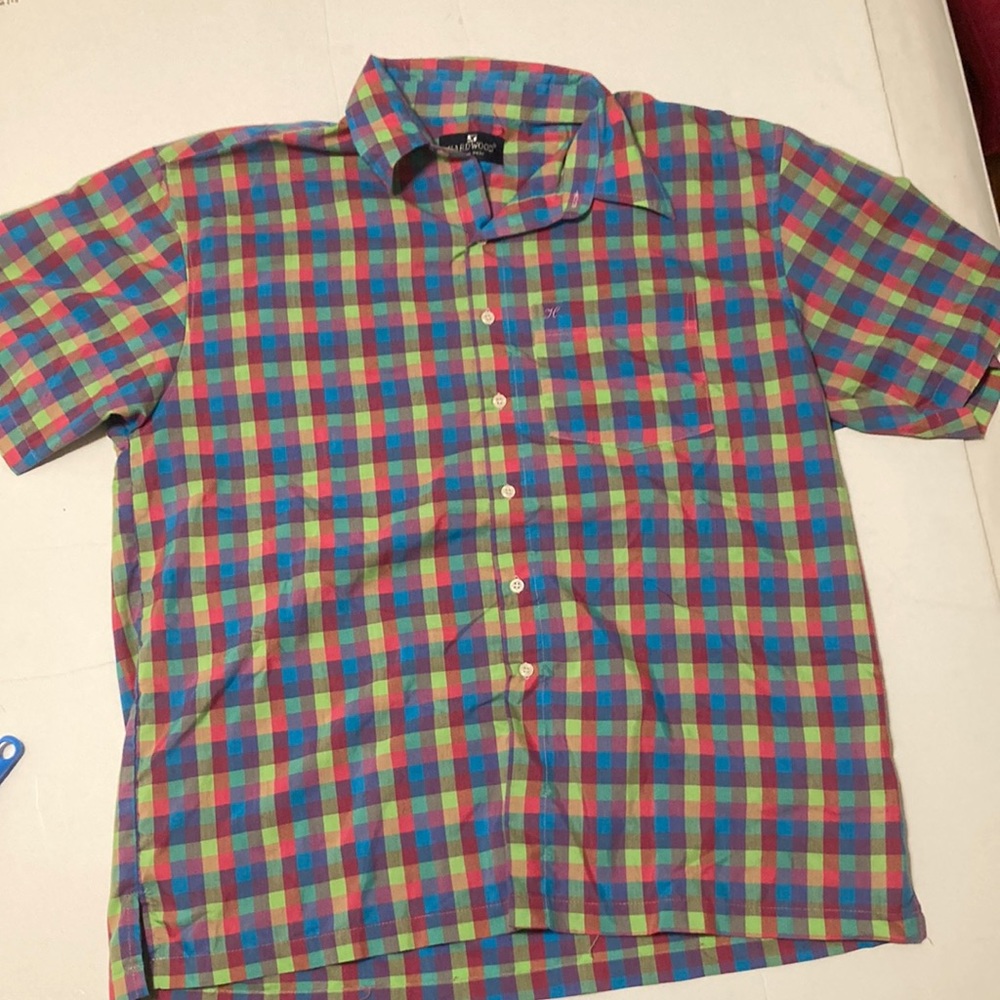 Multi-colored pastel button up